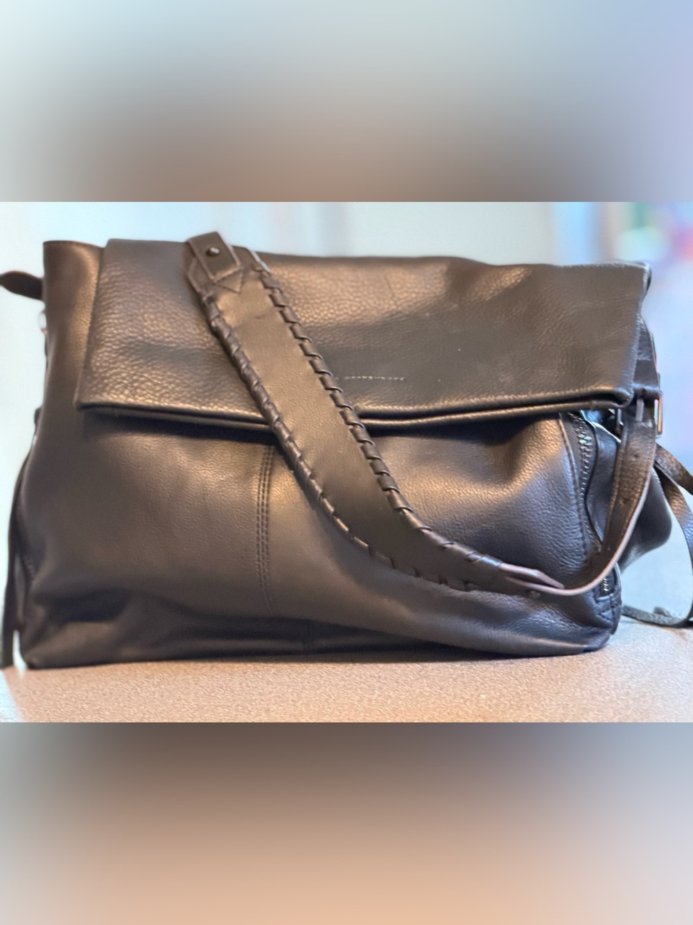 Aimee Kestenberg Black Leather Shoulder Bag